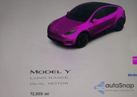2022 Tesla Model Y Long Range Dual Motor All-Wheel Drive z USA, uszkodzony, nr VIN 7SAYGDEE7NF458253